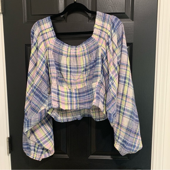Free People | Multicolor Plaid Marlena | Sz L - Picture 9 of 13